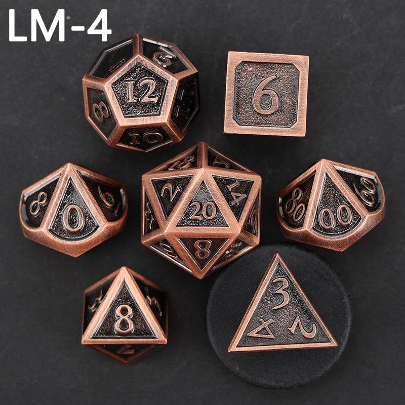7 Pieces Metal Dices Set DND Polyhedral Solid D&D Dice Set, Used for Role-Playing Games Dungeon and Dragon Dice Games