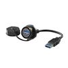 USB2.0 USB3.0 Screw Lock Waterproof USB Aviation Connector Socket Female To Male Industrial Data Extension Cable 0.3M 0.5M 1M