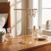 Metal Frame Jewelry Display Stand Horizontal Bar Jewelry Storage Rack  Counter Display