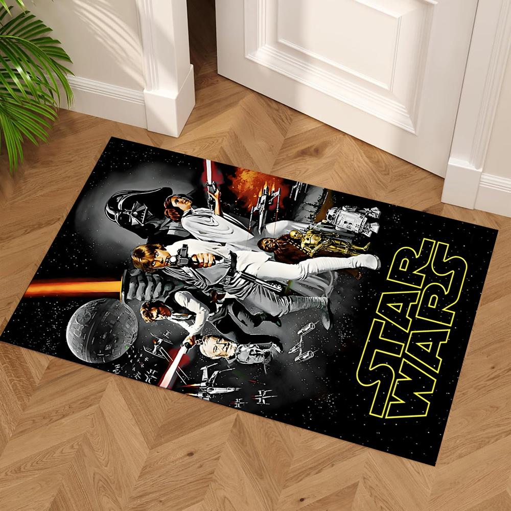Star Wars Floor Rug Office Rug Suitable for Living Rooms Balcony Hallway Study room Anti-slip Rug Anime Office Decor