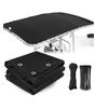 236x157cm Boot Zonnescherm Luifel 600D Polyester Waterdicht UV Blocker Visboot Deksel Zwart Marine Accessoireset