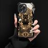 Premium Electroplated Glass Lucky Cat Suitable for Apple 16/17Promax Phone Case 14 Bracelet 15 Creative 13/xs