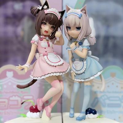 18CM Anime Cat Maid Figure Chocolates Vanilla Cute Collectible Static Doll Pretty Style Model Kids NEKOPARA PVC for Poseable Articulated Scale 3