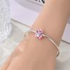 Genuine Elegant Charm Copper Pink Cute Pet Bead Bead Fits Bracelets Women Jewellery Crafting DoItYourself Gifts
