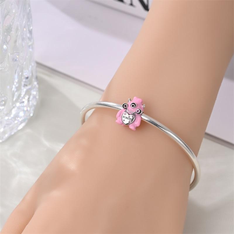 Genuine Elegant Charm Copper Pink Cute Pet Bead Bead Fits Bracelets Women Jewellery Crafting DoItYourself Gifts
