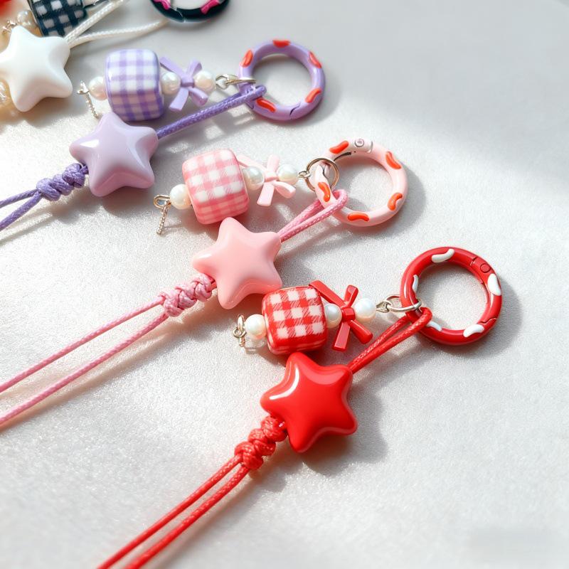 Makrama Gwiazda Breloczek Wisiorek Zestaw DIY: Urocza biżuteria z koralików i akcesoria do zawieszek na telefon