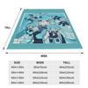 Hatsune Miku Flanelová deka Japonské anime Úžasná přehozová deka pro domov Hotelová pohovka 200x150cm Přehozy