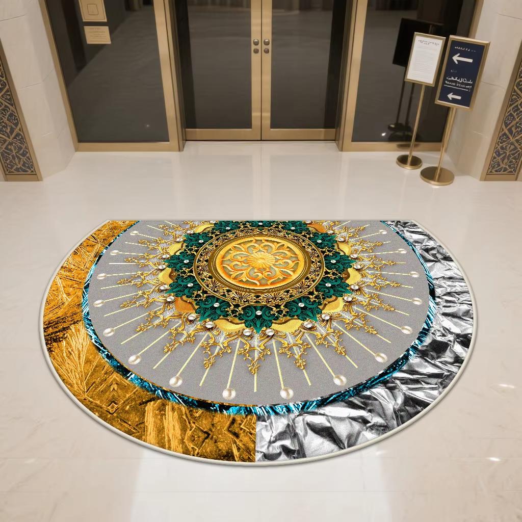 Retro American-Style Doormat, Bathroom Entrance, Washable Area Carpet Decoration, Home Entrance Anti-Slip Doormat