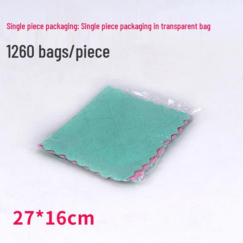 Zweifarbiger doppelseitiger Korallenfleece-Geschirrspüllappen