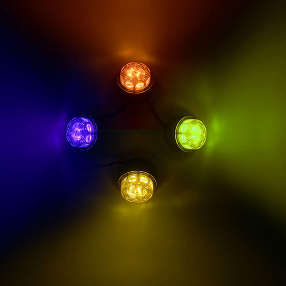 1PC NEW Truck Flashing Lights 12V 24V LED Trailer Side Marker Lights Tractor Strobe Light White Amber Red Blue Green Van Bus RV