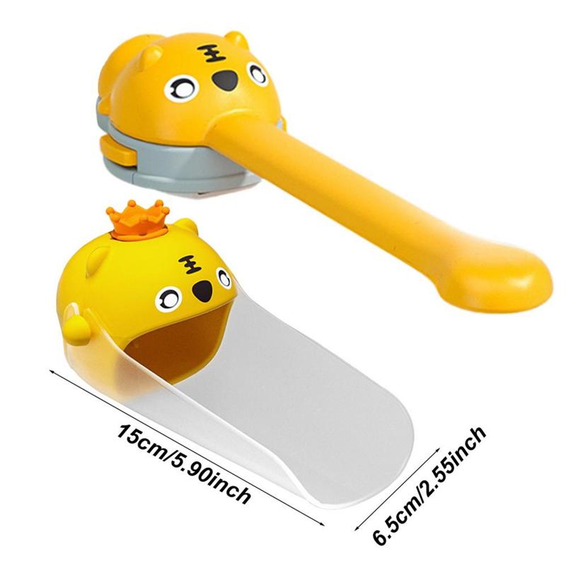 A71Z Cartoon Animals Faucet Extender For Kids Hand Washing In Bathroom Sink Accessories Kitchen Convenient For Baby Washing