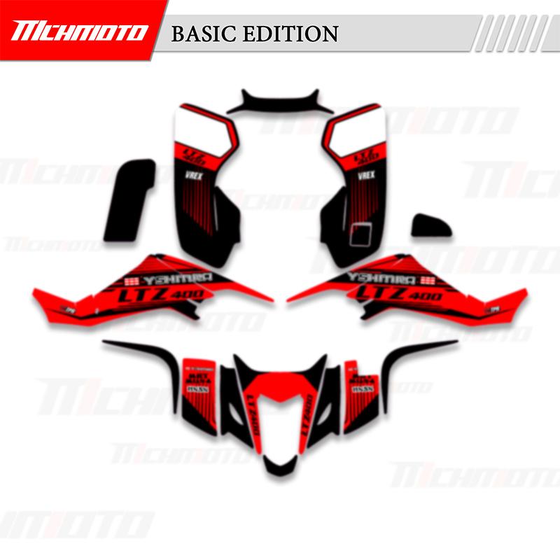 MCHMFG Full Graphics Backgrounds Decals Stickers Kits For SUZUKI LTZ400 KFX400 2003-2008 Number Name Background