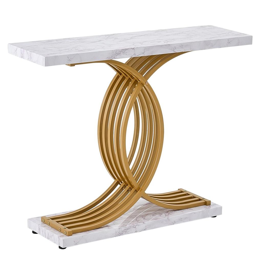 Schmaler Konsol-Sofatisch Couchtisch 39,4 Zoll für Eingangsbereich & Wohnzimmer
