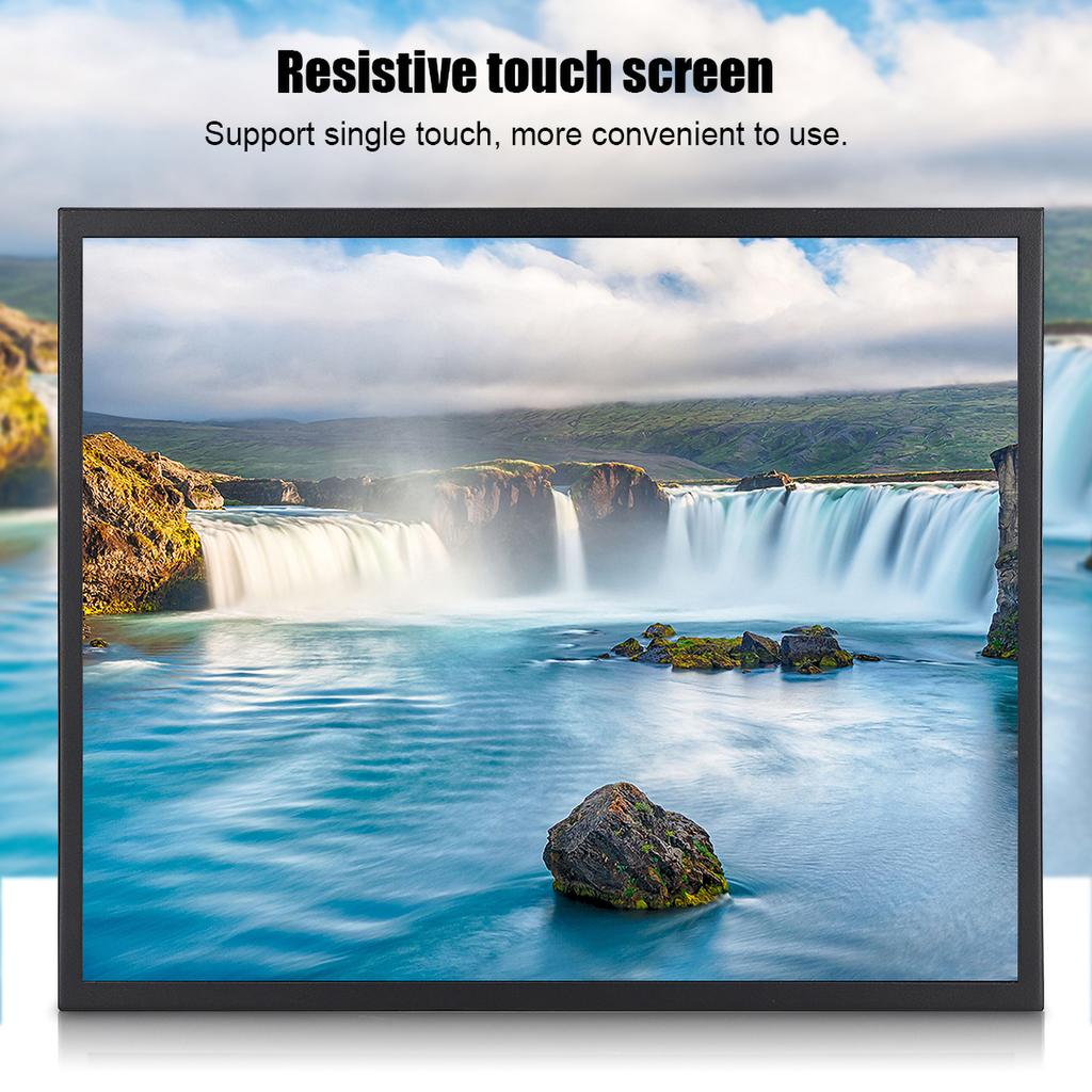 19in Ultra Large Resistive Touch Screen 1280x1024 Full Interface Metal Monitor