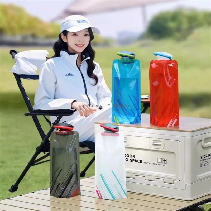Portable 1PC 700ml Ultralight Foldable Water Bag Water Bottle Pouch Outdoor Sport Supplies Hiking Running Flask Water Bottle