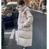 Women's 3XL Thickened Down Cotton Coat Winter Fashion Season Loose Long Knee-length Cotton Coat Jacket Hooded Bread Coat Windbreaker