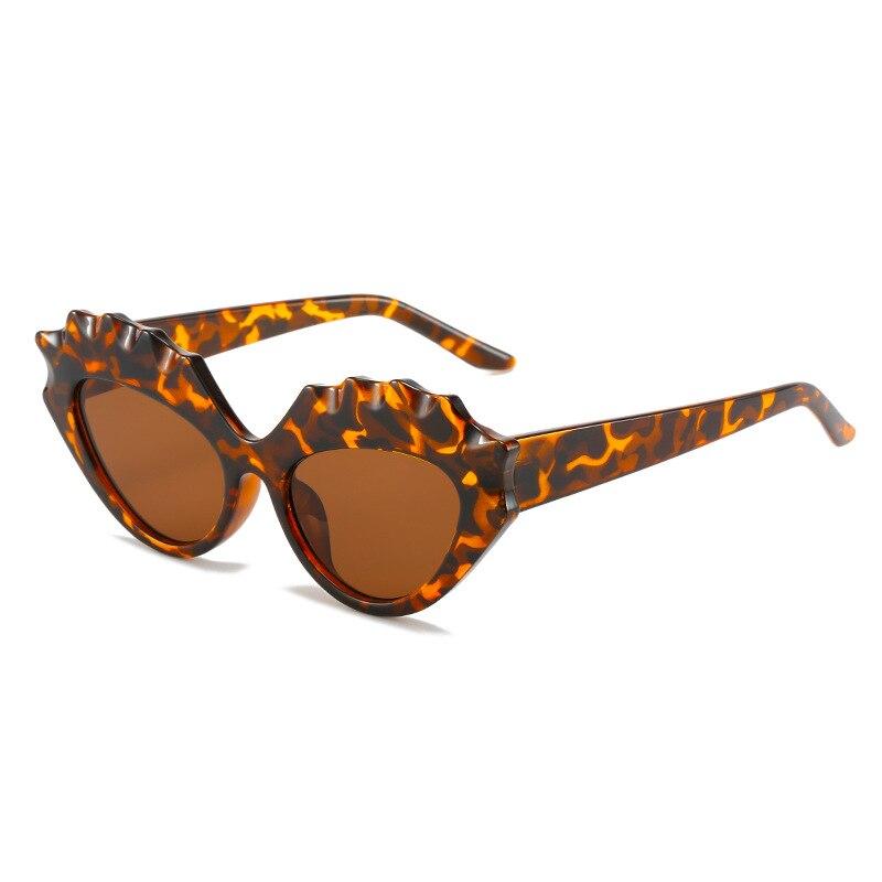 

SO & EI ретро нерегулярные женские солнцезащитные очки кошачий глаз двойного цвета модные трендовые мужские оттенки UV400 желто-розовые солнцезащитные очки