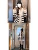 Women's 2025 Autumn/Winter Velvet Lambswool Coat - Soft Striped Casual Cardigan, Lazy Style Trendy Top