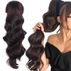 Hochtemperaturfaser Damen Lang Lockig Body Wave Selbstklebend Pferdeschwanz Weich Mehrere Farben Europäisch Amerikanisch Cosplay