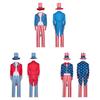 The Purge Anarchy Uncle Sam Costume Set With Star Print For Cosplay Events