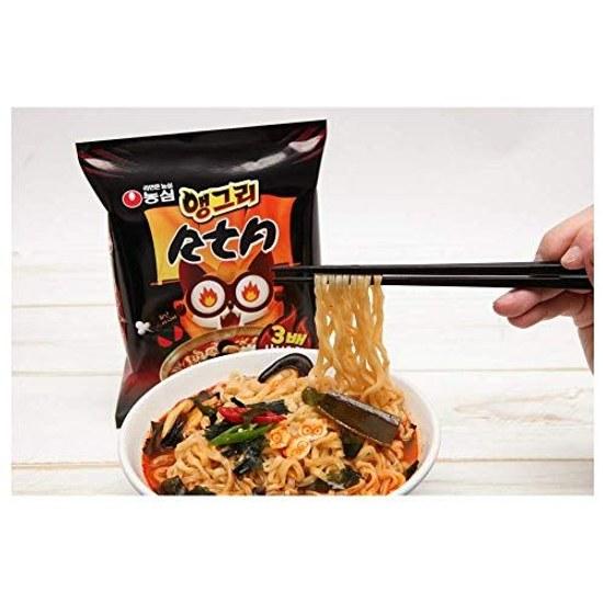 Nongshim 3 Volte Piccante Angry Noguri Udon 121g Confezione da 5 Cibo Coreano Ramen