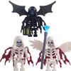 MOC Halloween Building Blocks Skeleton Army Knight Figures Flame Horse Medieval Vampire Furniture Assembly DIY Bricks Toys Gifts