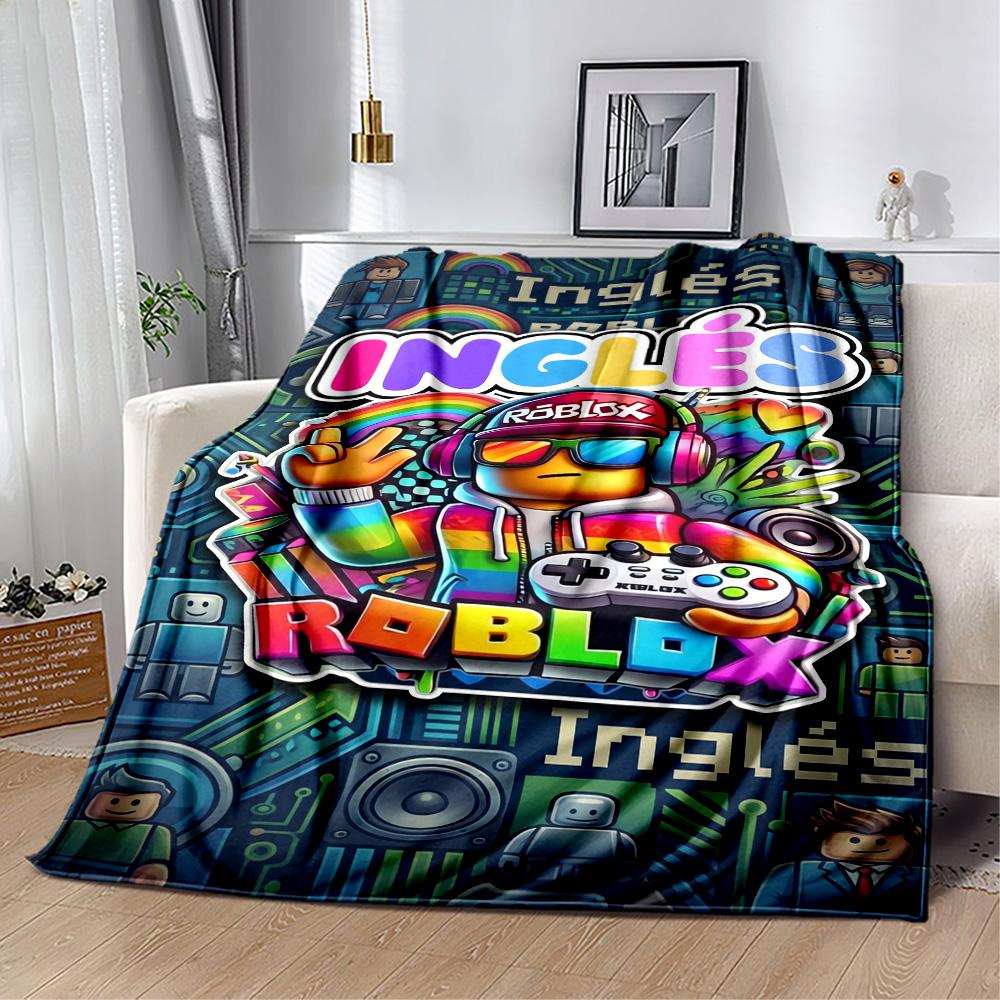 Roblox 301 Coperta Calda Decorativa Perfetta per Biancheria da Letto Picnic Ufficio per Tutte le Stagioni Calda Decorazione Regalo Perfetto per Parenti e Amici