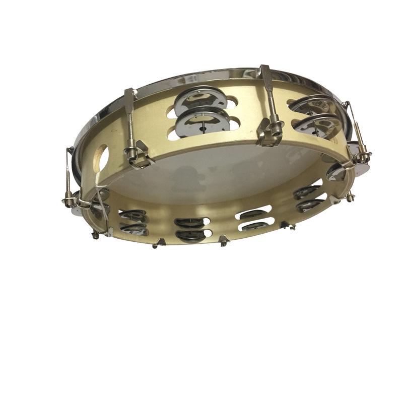 Pandeiro Ajustável de 10 Polegadas com Manivela para Crianças - Instrumento de Percussão com Recurso de Bater Palmas, Em Estoque
