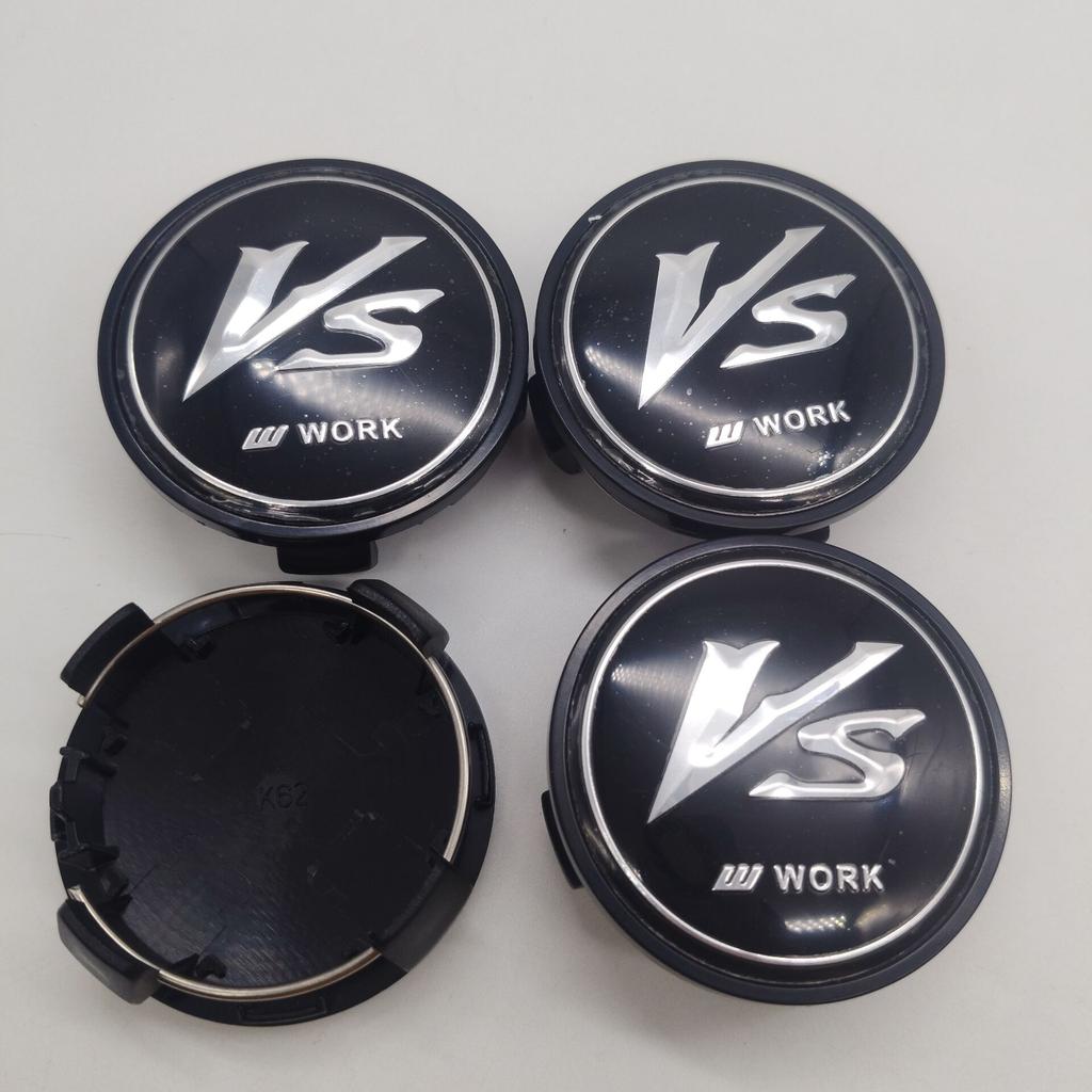 4pcs 62MM VS W Work Emotion Wheel Center Cap Hubs Car Styling Dust Rims Cover Emblem Badge for Car Tire Accessories