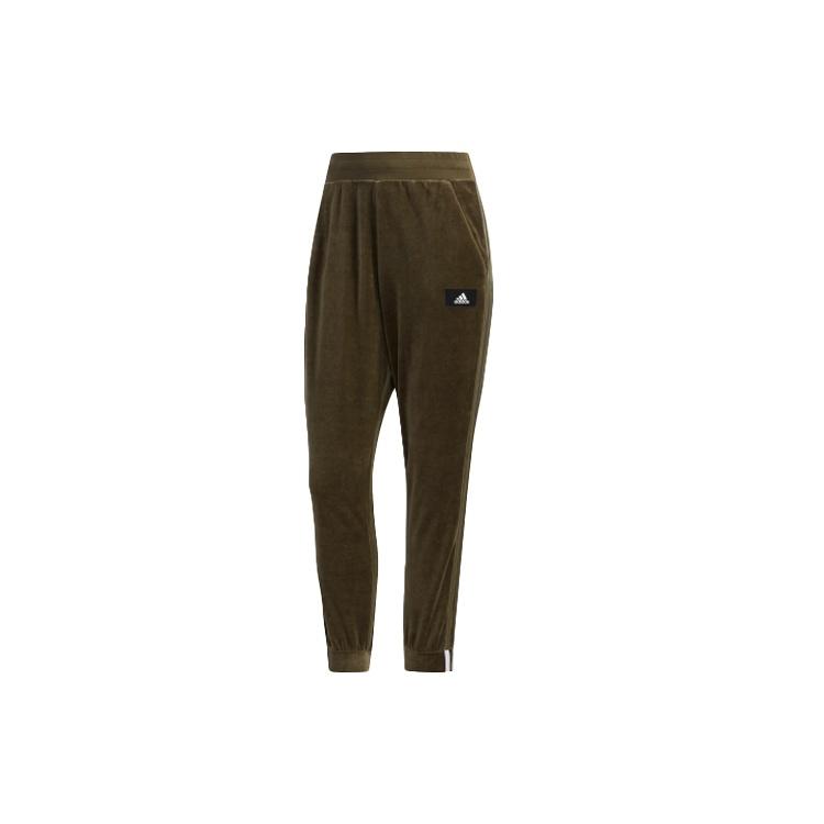(WMNS) adidas Velour Pants Asia Sizing Green Women s FR5972 L