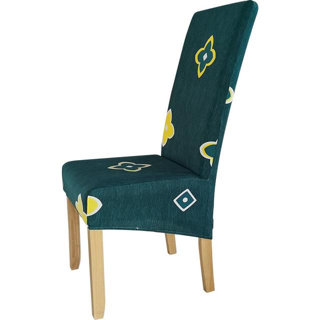 Xl Size Printed Chair Cover Geometric Look High Back Chair Covers Designed For Dining Room Area Wedding Hotel Kitchen Home Stretch Chair Case