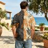 Men's Casual Short Sleeve Shirt Cotton Linen Blend Button Down Front Pocket Lightweight Breathable Summer Top