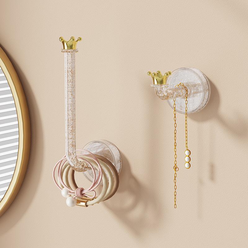 Goddess Crown Punch-Free Hook: Hair Tie, Headband, Key & Accessory Storage Rack