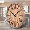 European Retro Wall Clock Silent Shabby Chic Clocks Mechanism Wall Watches Home Decor Clocks Living Room Bedroom Saat Gift Idea
