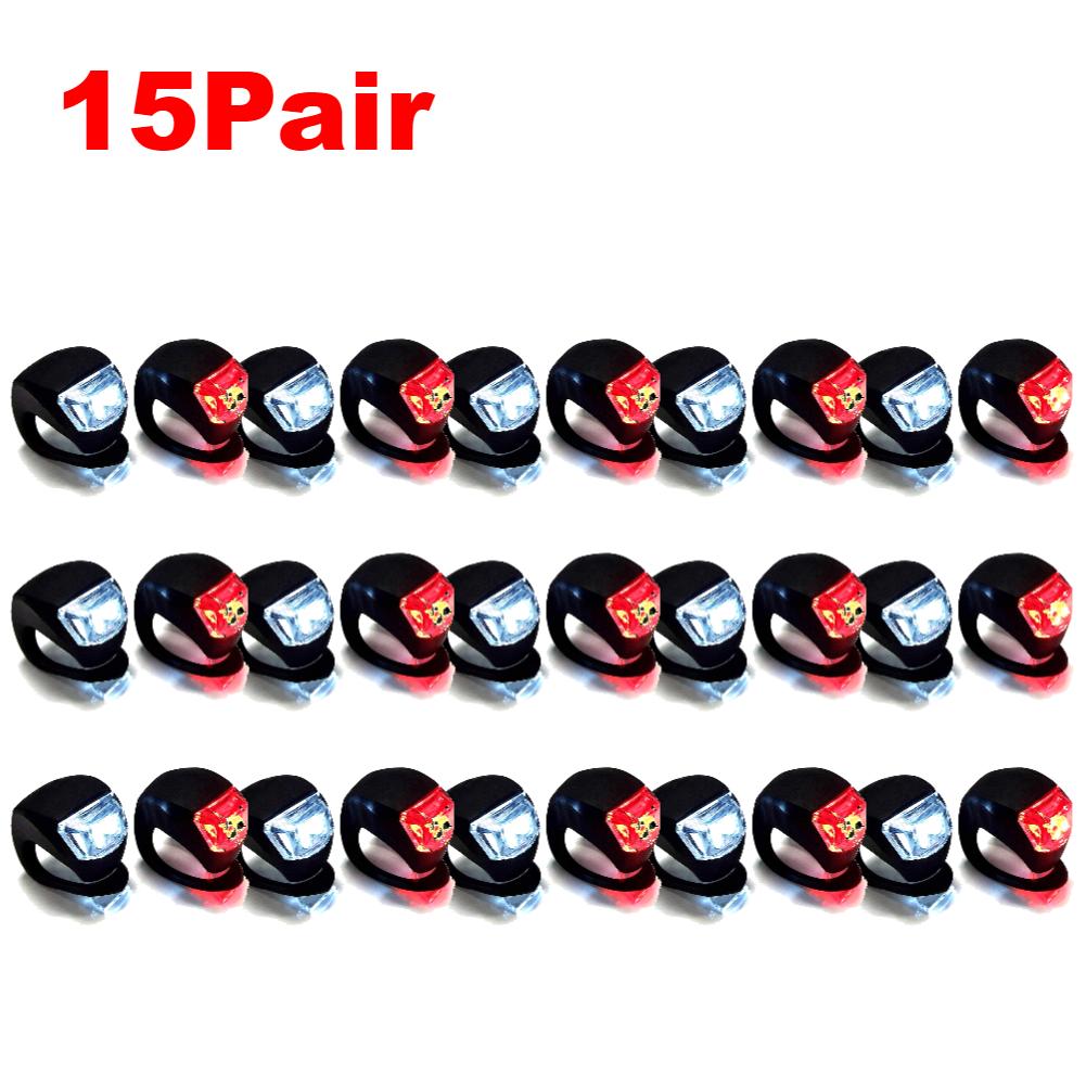 1-11Pairs LED Bike Light With 1 Modes Silicone Front Rear Light Waterproof Bicycle Flashlight Tail Lamp For Night Cycling Safety