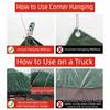 Waterproof Coating Rain Cover Canopy Grommet Eyelets Awning Cover  Garden Backyard