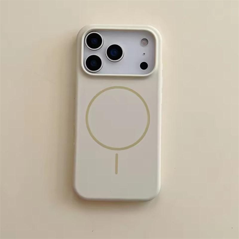 Liquid Silicone Matte Solid Case for iPhone 17 Air 16 15 14 Plus 13 12 Pro Max for Magsafe Wireless Charging Shockproof Cover