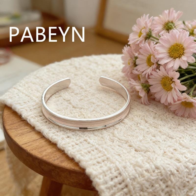 925 Sterling Silver Stylish Simple 6MM Open Bracelet Birthday Party Anniversary Gift серебряный