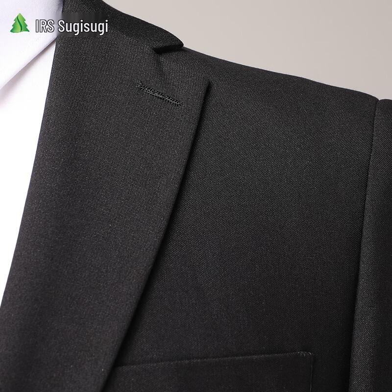 Shanshan Men's Black Wrinkle-Resistant Suit Set