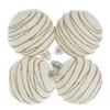 4PCS Christmas Decorations Flocking Electroplated Plastic Balls 6cm Christmas Tree Pendant Christmas Ball Set
