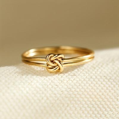 Damen Modischer und Personalisierter Knotenring, Kreativ Designt, Geeignet für Damen und Herren, für den täglichen lässigen und einfachen Stil