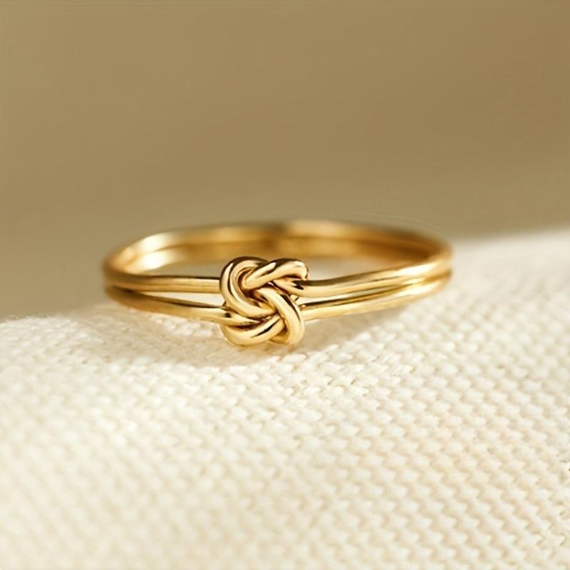 Ladies' Fashionable and Personalized Knot Ring, Creatively Designed, Suitable for Both Men and Women's Daily Casual and Simple Style