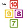 Self-Adhesive Decal Hopscotch Game Floor Sticker 1-10 Number Decal Home Wall Sticker PVC Waterproof for Kindergarten Classroom Decals
