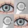 EYESHARE 1pair Lemon Gray Contact Lenses 14.0mm Korean Natural Brown Softlens Eye Contacts Cosmetics Pupils