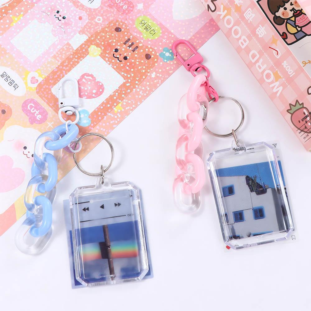 Card Case Collect Idol Photo Sleeves Card Sleeves Photocard Holder Keychain ID Holder Pendant