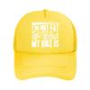 Im Not Fat But My Bike Is Text Mesh Baseball Cap Casual Hat Outdoor  For Womens Unisex FeUnisex