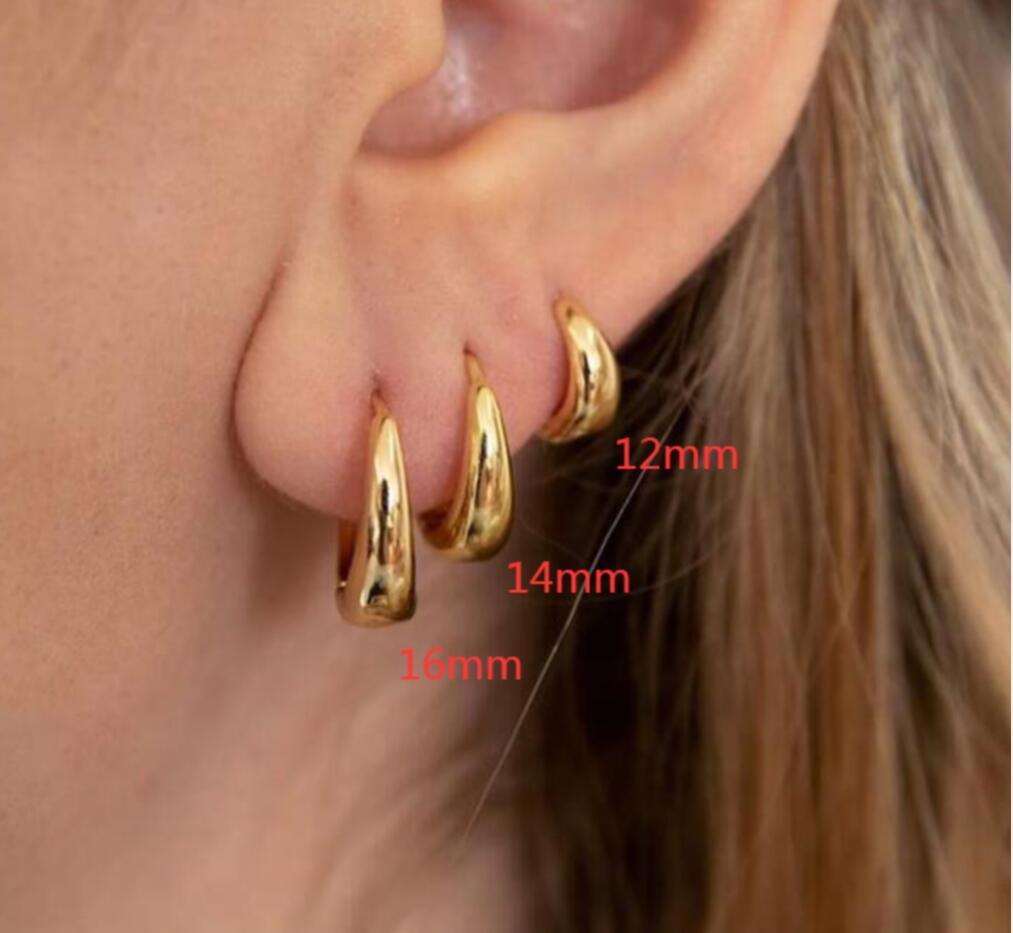 Elegant Minimalist Geometric C-Shaped Earrings Set – 3 Pairs for Women