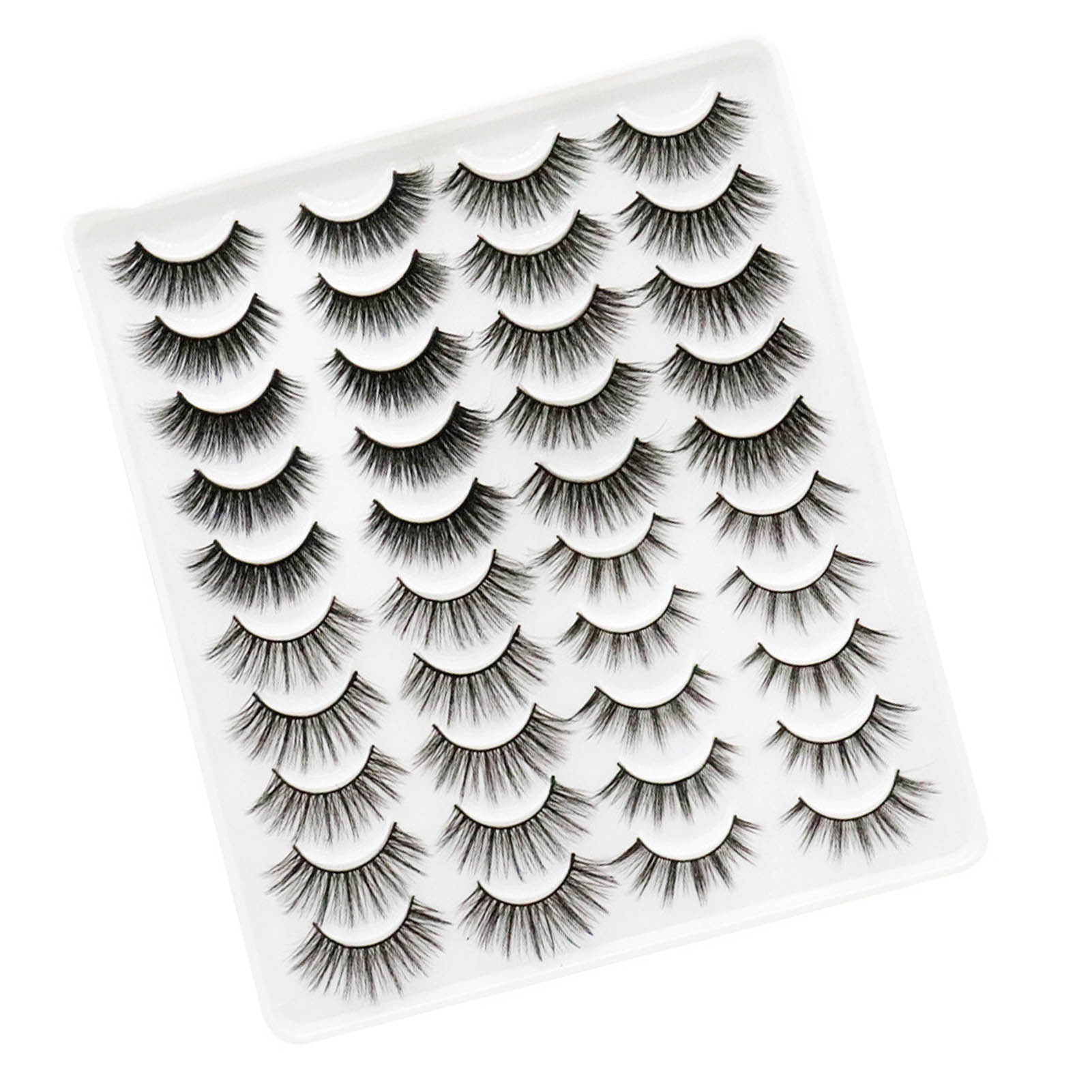 

20 пар натуральных ресниц пушистые перекрестные волокна 3D накладные ресницы для вечеринок работа шопинг