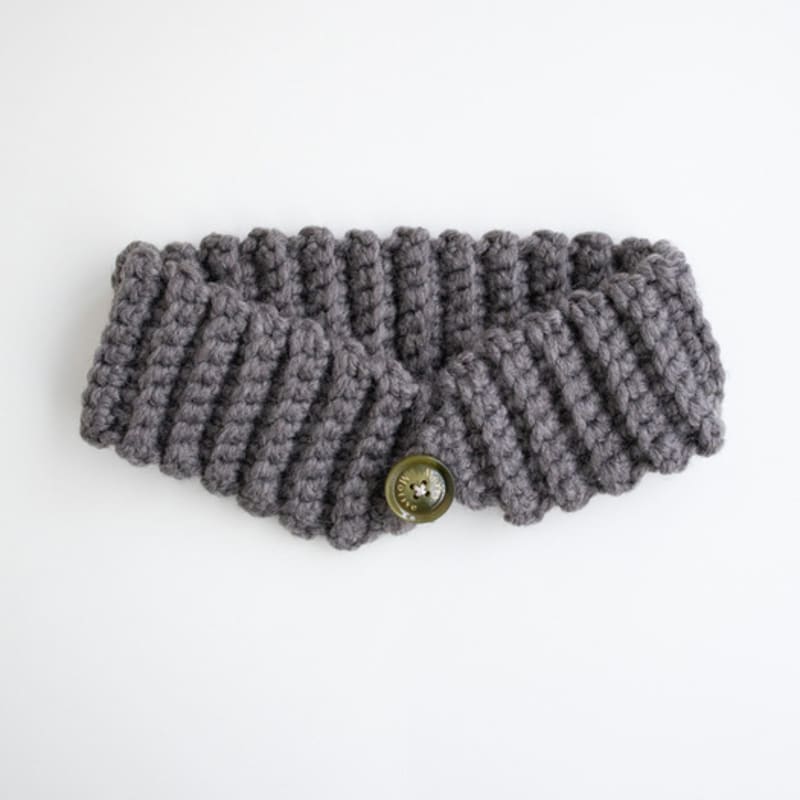 MERRYMOTIVE Wool blend knit ear warmer and hairband (Brown grey)