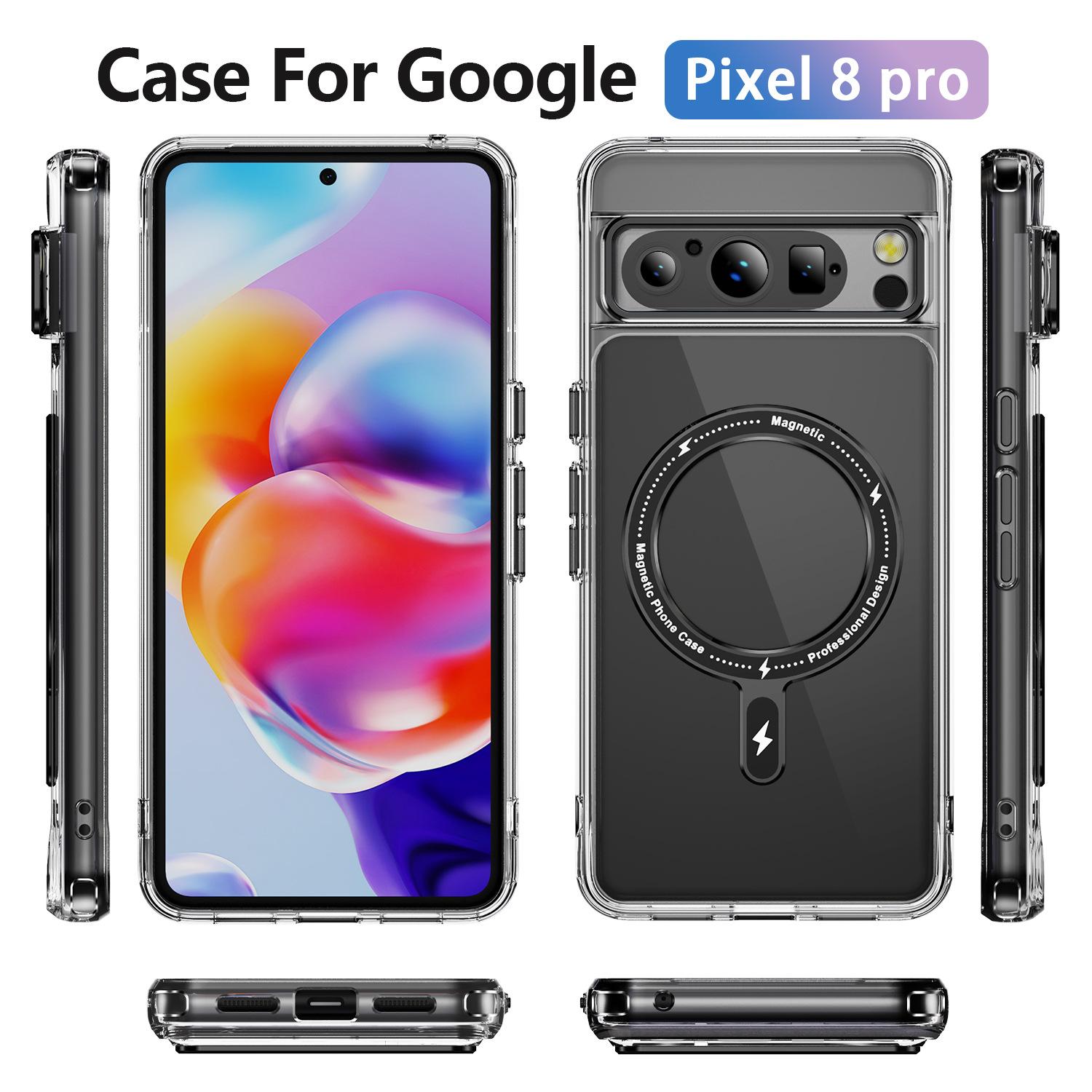 Strong Magnetic Phone Case for Acrylic High Transparency, Yellow Resistant Transparent Phone Case Pixel 10
